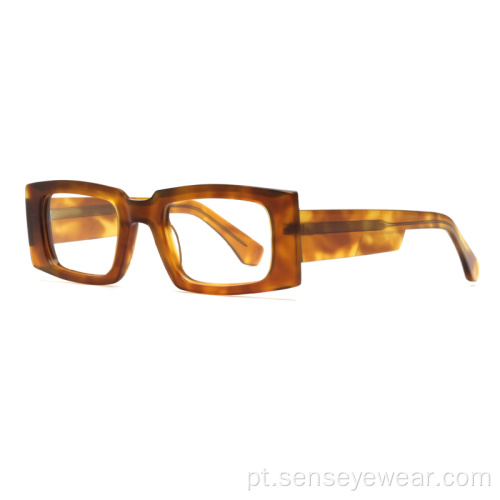 Vintage Rectangle Rectangle Bvel Acetato Frame óculos ópticos